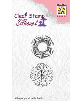 Nellie Snellen Silhouette Clear Stamps Flower 17 (SIL035) (OUTLET)