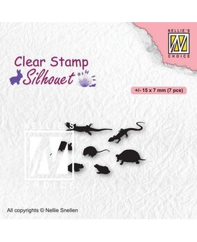 Nellie Snellen Silhouette Clear Stamps Small Animals (SIL083) (OUTLET)