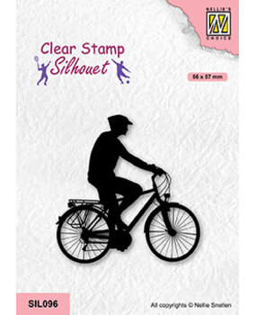 Nellie Snellen Silhouette Clear Stamps Cycling (SIL096) (OUTLET)