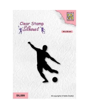 Nellie Snellen Silhouette Clear Stamps Soccer Player (SIL099) (OUTLET)