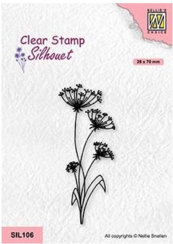 Nellie Snellen Silhouette Clear Stamps Flowers 19 (SIL106) (OUTLET)