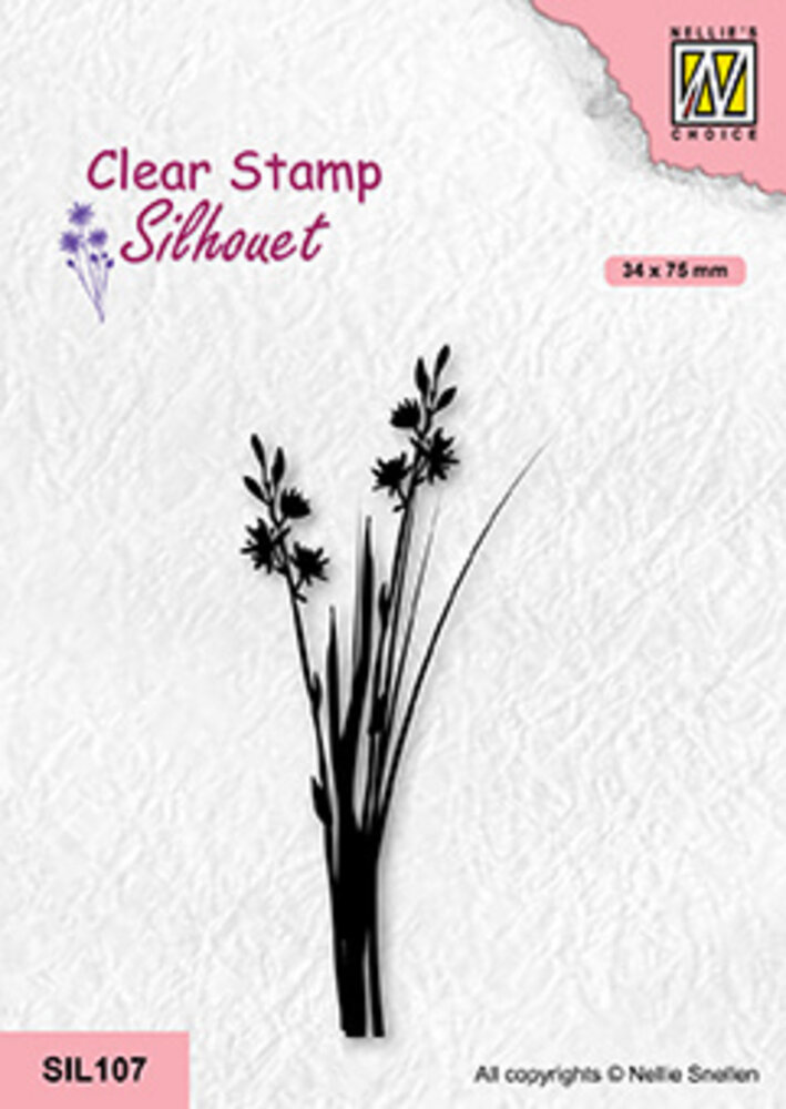 Nellie Snellen Silhouette Clear Stamps Flowers 20 (SIL107) (OUTLET)