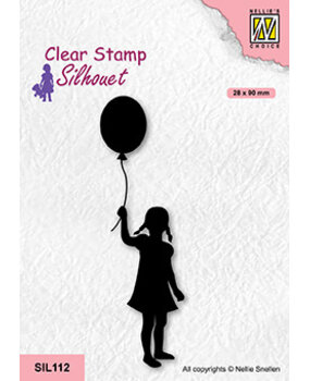 Nellie Snellen Silhouette Clear Stamps Girl with Balloon (SIL112) (OUTLET) Nellie Snellen Silhouette Clear Stamps Girl with Balloon (SIL112) (OUTLET)