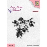 Nellie Snellen Silhouette Clear Stamps Acacia Branch (SIL114) (OUTLET)