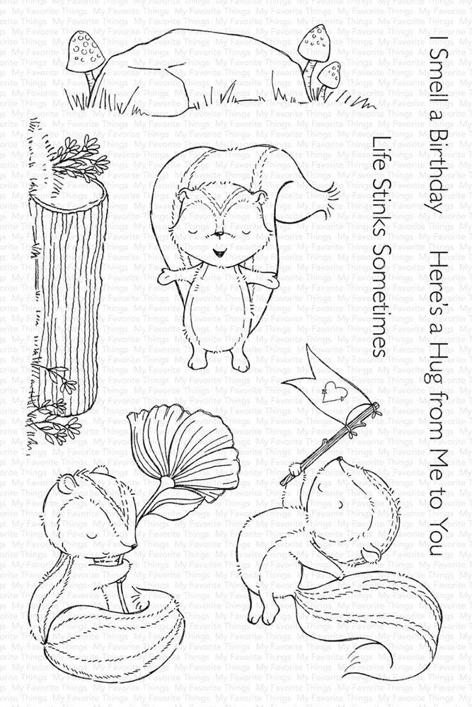 My Favorite Things Sweet Skunks Clear Stamps (SY-41) (OUTLET)