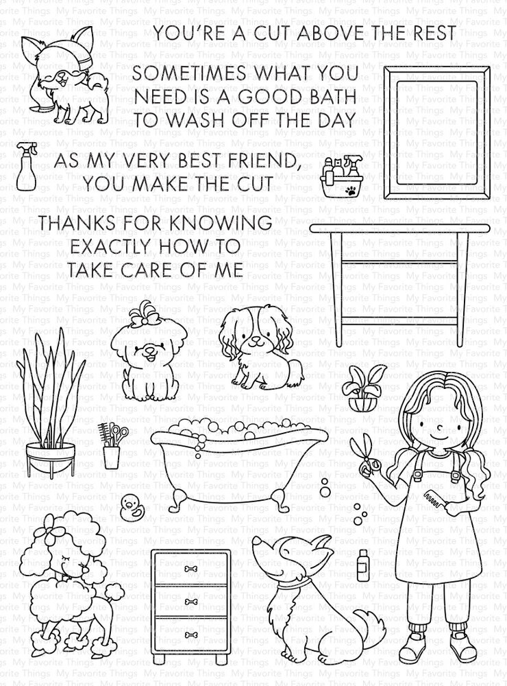 My Favorite Things Pampered Pups Clear Stamps (YUZU-021) (OUTLET)