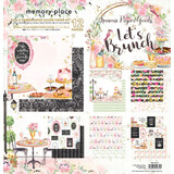 Memory Place Kawaii Paper Goods Let's Brunch 12x12 Inch Paper Pack (MP-60871) (OUTLET)