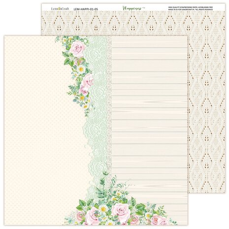 LemonCraft Happiness 12x12 Inch Paper Pad (LEM-HAPPI-01) (OUTLET) LemonCraft Happiness 12x12 Inch Paper Pad (LEM-HAPPI-01) (OUTLET)
