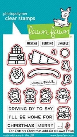Lawn Fawn Car Critters Christmas Add-On Dies (LF2424) (OUTLET) Lawn Fawn Car Critters Christmas Add-On Dies (LF2424) (OUTLET)