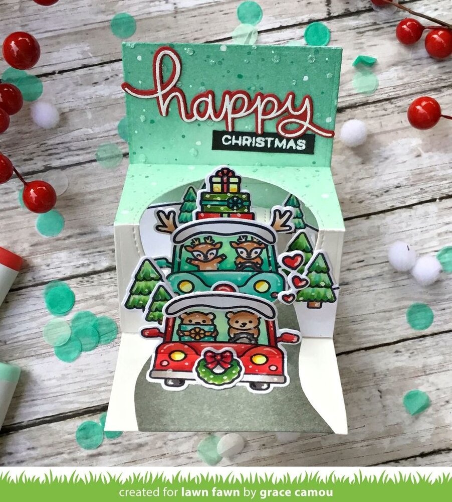 Lawn Fawn Car Critters Christmas Add-On Dies (LF2424) (OUTLET) Lawn Fawn Car Critters Christmas Add-On Dies (LF2424) (OUTLET)