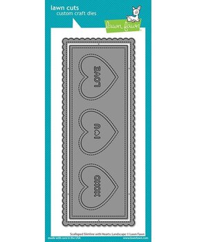 Lawn Fawn Scalloped Slimline with Hearts: Landscape Dies (LF2476) (OUTLET) Lawn Fawn Scalloped Slimline with Hearts: Landscape Dies (LF2476) (OUTLET)