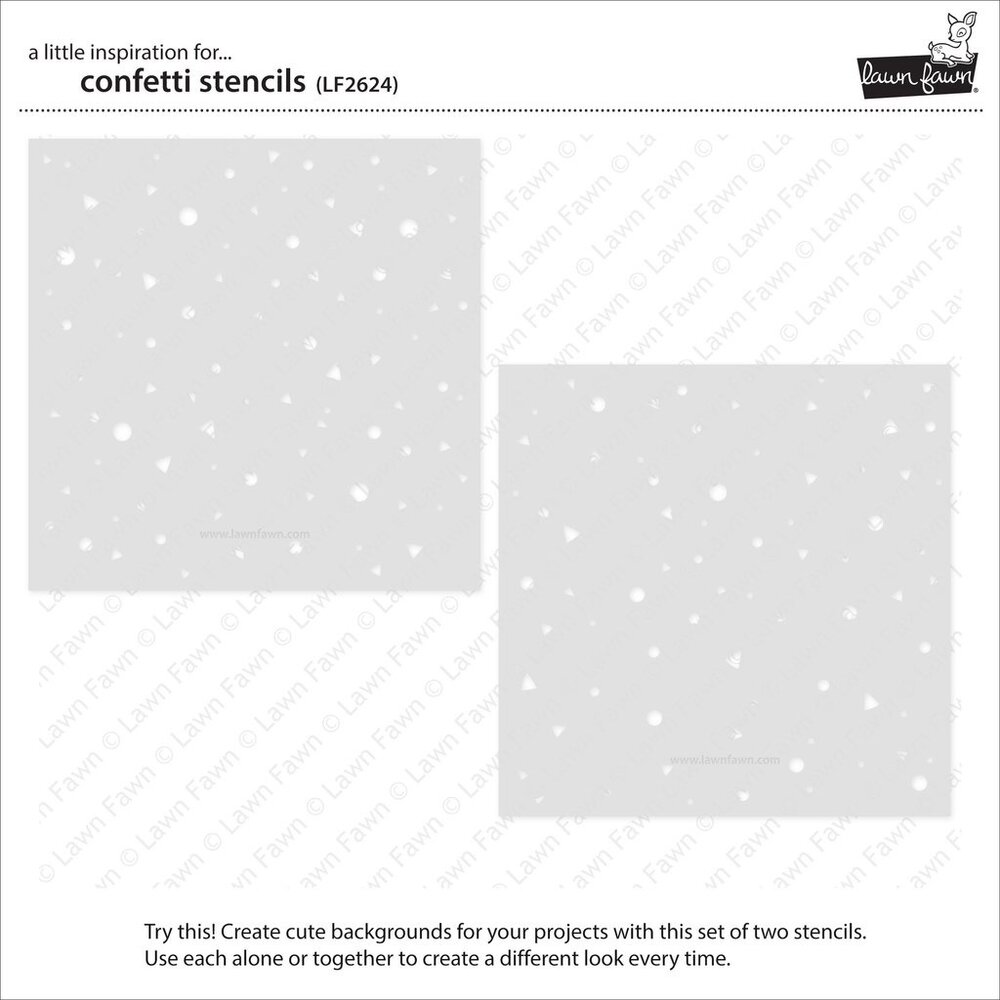 Lawn Fawn Confetti Stencils (2pcs) (LF2624) (OUTLET)