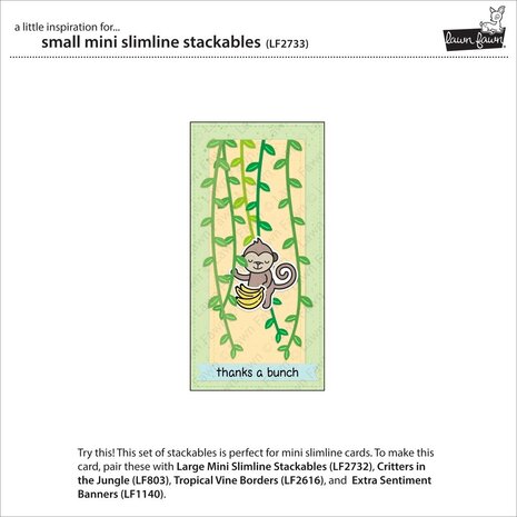 Lawn Fawn Small Mini Slimline Stackables Dies (LF2733) (OUTLET) Lawn Fawn Small Mini Slimline Stackables Dies (LF2733) (OUTLET)