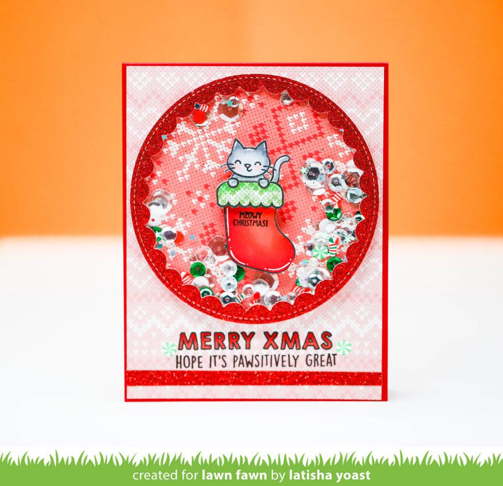 Lawn Fawn Pawsitive Christmas Clear Stamps (LF2983) (OUTLET)