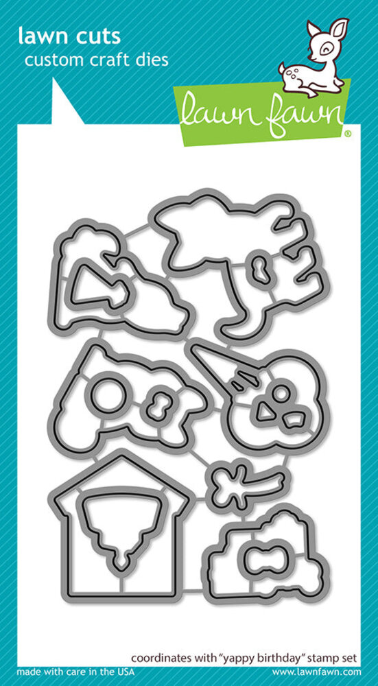 Lawn Fawn Yappy Birthday Lawn Cuts Dies (LF3159) (OUTLET) Lawn Fawn Yappy Birthday Lawn Cuts Dies (LF3159) (OUTLET)