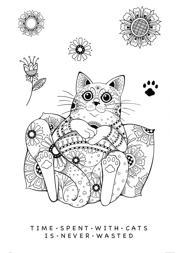 Katkin Krafts Just Chillin' A5 Clear Stamp Set (KK0011) (OUTLET)