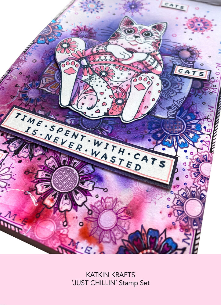 Katkin Krafts Just Chillin' A5 Clear Stamp Set (KK0011) (OUTLET)