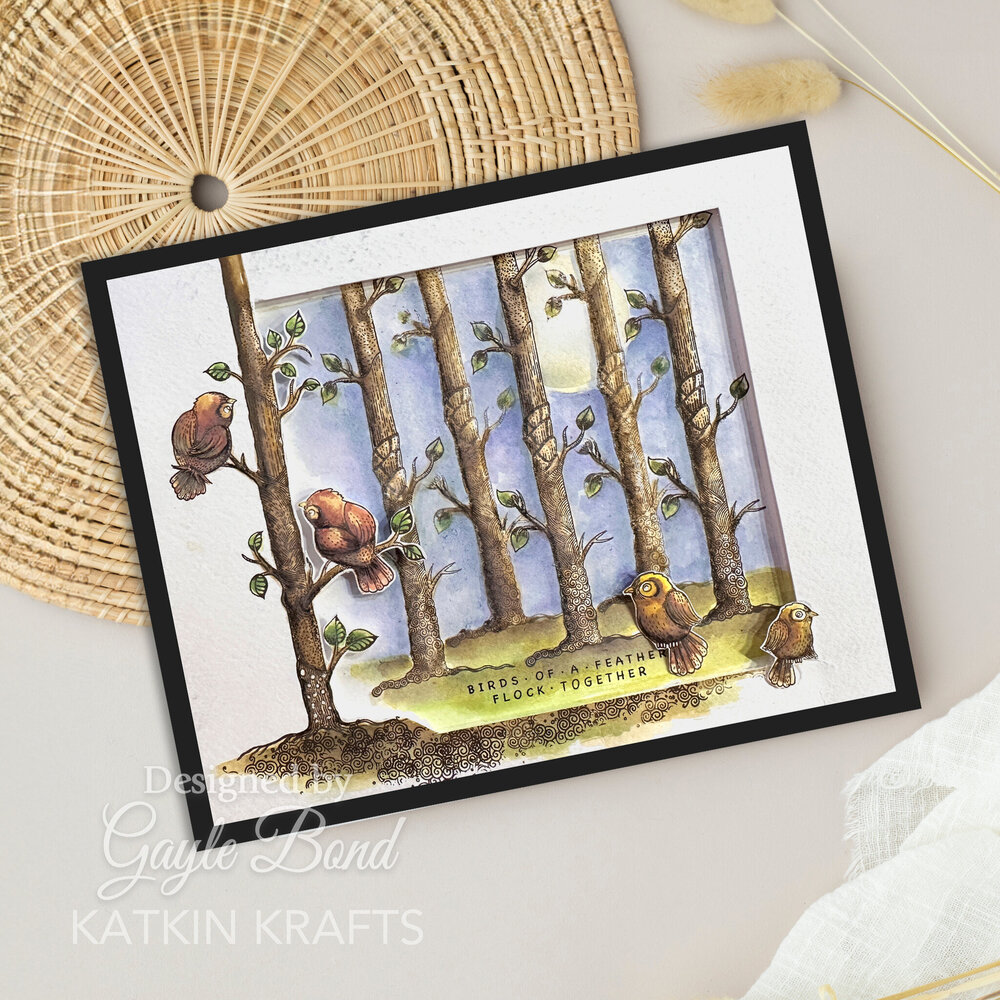 Katkin Krafts Bright Birds A5 Clear Stamp Set (KK0055) (OUTLET)