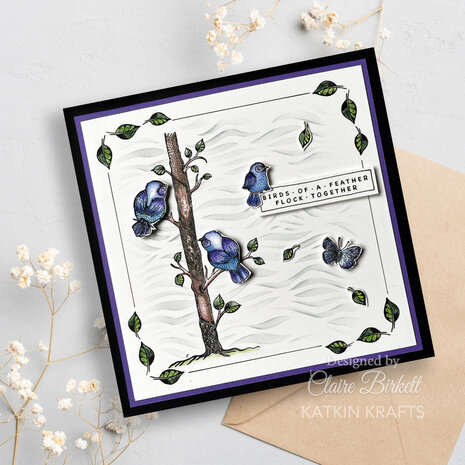 Katkin Krafts Bright Birds A5 Clear Stamp Set (KK0055) (OUTLET)