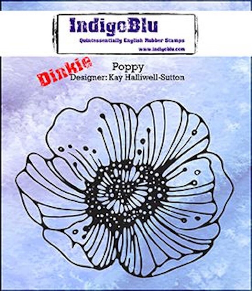 IndigoBlu Poppy A7 Rubber Stamps (IND0176) (OUTLET)