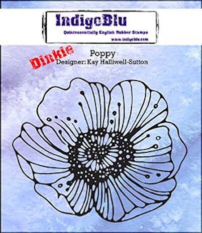 IndigoBlu Poppy A7 Rubber Stamps (IND0176) (OUTLET)