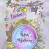 IndigoBlu Foliage Wreath A5 Rubber Stamps (IND0812) (OUTLET)