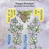 IndigoBlu Happy Holidays A6 Rubber Stamps (IND0814) (OUTLET)