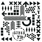IndigoBlu XYZ 6x6 Inch Stencil (IND0916) (OUTLET)