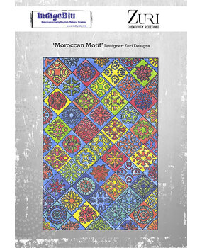 IndigoBlu Moroccan Motif A5 Rubber Stamps (IND0918) (OUTLET)