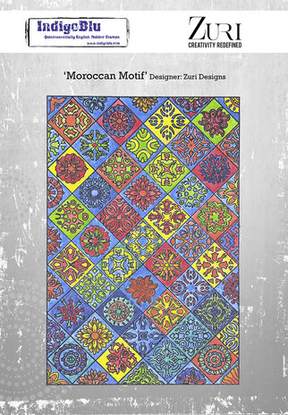 IndigoBlu Moroccan Motif A5 Rubber Stamps (IND0918) (OUTLET) IndigoBlu Moroccan Motif A5 Rubber Stamps (IND0918) (OUTLET)