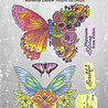 IndigoBlu Butterfly Dance A5 Rubber Stamps (IND0941) (OUTLET)