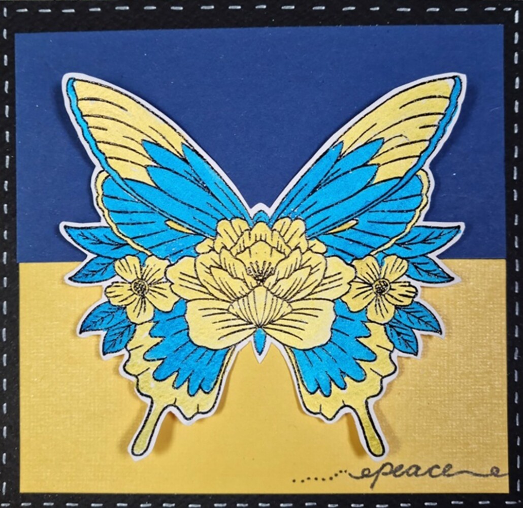 IndigoBlu Butterfly Dance A5 Rubber Stamps (IND0941) (OUTLET)