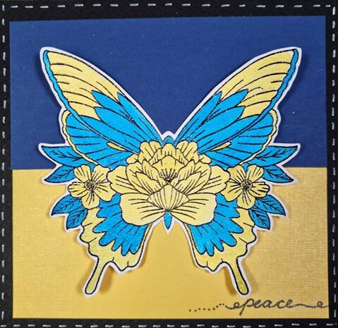 IndigoBlu Butterfly Dance A5 Rubber Stamps (IND0941) (OUTLET)