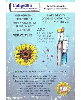 IndigoBlu Mindfulness 4 A5 Rubber Stamps (IND0976) (OUTLET)