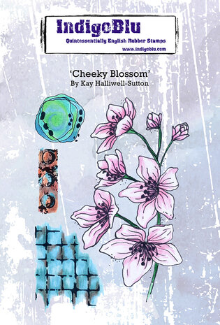 IndigoBlu Cheeky Blossom A6 Rubber Stamps (IND1004) (OUTLET)
