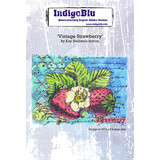 IndigoBlu Vintage Strawberry A6 Rubber Stamps (IND1005) (OUTLET)
