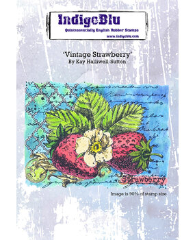 IndigoBlu Vintage Strawberry A6 Rubber Stamps (IND1005) (OUTLET)
