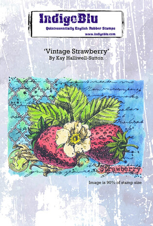 IndigoBlu Vintage Strawberry A6 Rubber Stamps (IND1005) (OUTLET)