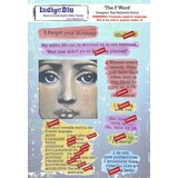IndigoBlu The F Word A5 Red Rubber Stamp by Kay Halliwell-Sutton (IND1124) (OUTLET)