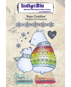 IndigoBlu Bear Cuddles A6 Rubber Stamp (IND1155) (OUTLET) IndigoBlu Bear Cuddles A6 Rubber Stamp (IND1155) (OUTLET)