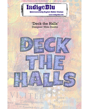 IndigoBlu Deck the Halls A6 Rubber Stamp (IND1160) (OUTLET) IndigoBlu Deck the Halls A6 Rubber Stamp (IND1160) (OUTLET)