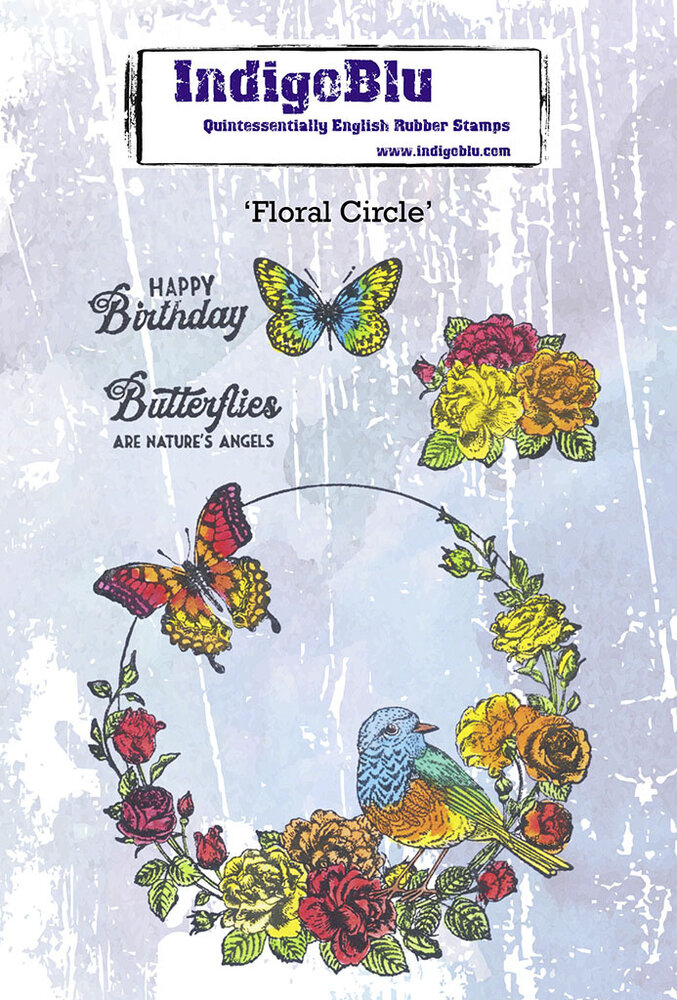 IndigoBlu Floral Circle A6 Rubber Stamps (IND1181) (OUTLET) IndigoBlu Floral Circle A6 Rubber Stamps (IND1181) (OUTLET)