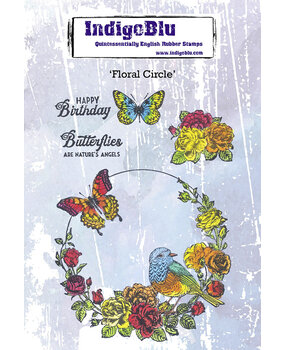 IndigoBlu Floral Circle A6 Rubber Stamps (IND1181) (OUTLET) IndigoBlu Floral Circle A6 Rubber Stamps (IND1181) (OUTLET)