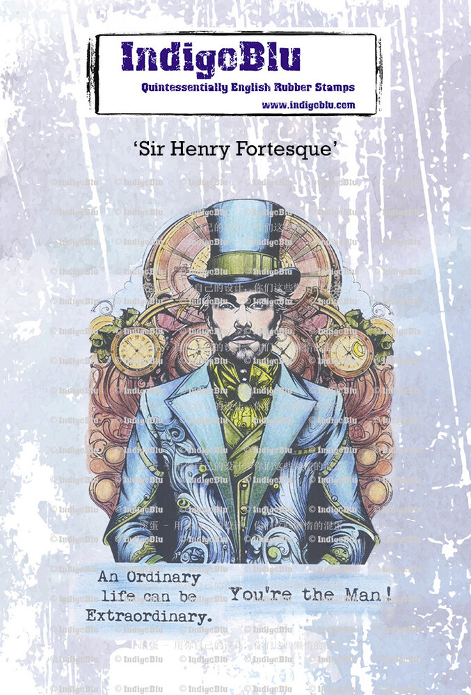 IndigoBlu Sir Henry Fortescue A6 Rubber Stamps (IND1236) (OUTLET) IndigoBlu Sir Henry Fortescue A6 Rubber Stamps (IND1236) (OUTLET)