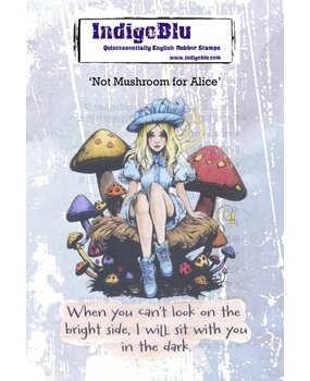 IndigoBlu Not Mushroom for Alice A6 Rubber Stamps (IND1253) (OUTLET) IndigoBlu Not Mushroom for Alice A6 Rubber Stamps (IND1253) (OUTLET)