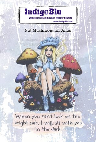 IndigoBlu Not Mushroom for Alice A6 Rubber Stamps (IND1253) (OUTLET) IndigoBlu Not Mushroom for Alice A6 Rubber Stamps (IND1253) (OUTLET)