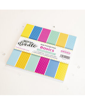 Heffy Doodle Basics Summer Holiday 6x6 Inch Patterned Paper Pad (HFD-PP004) (OUTLET)