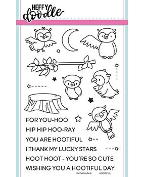 Heffy Doodle Hootiful Clear Stamps (HFD0077) (OUTLET)