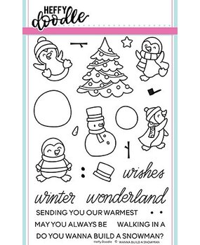 Heffy Doodle Wanna Build A Snowman Clear Stamps (HFD0087) (OUTLET)