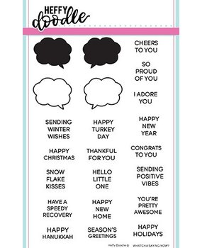 Heffy Doodle Whatcha Saying Now Clear Stamps (HFD0092) (OUTLET)